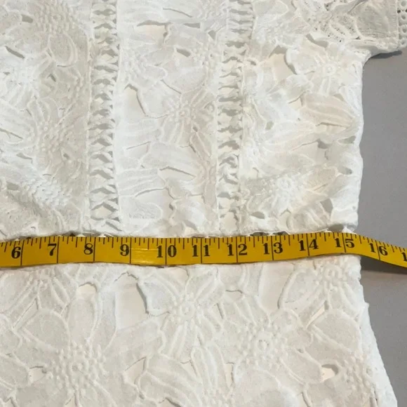 NY Collection Elegant White Lace Evening Gown size S - Picture 9 of 12